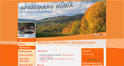 Desktop Screenshot of apartments-hlava.cz