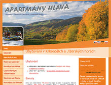 Tablet Screenshot of apartments-hlava.cz